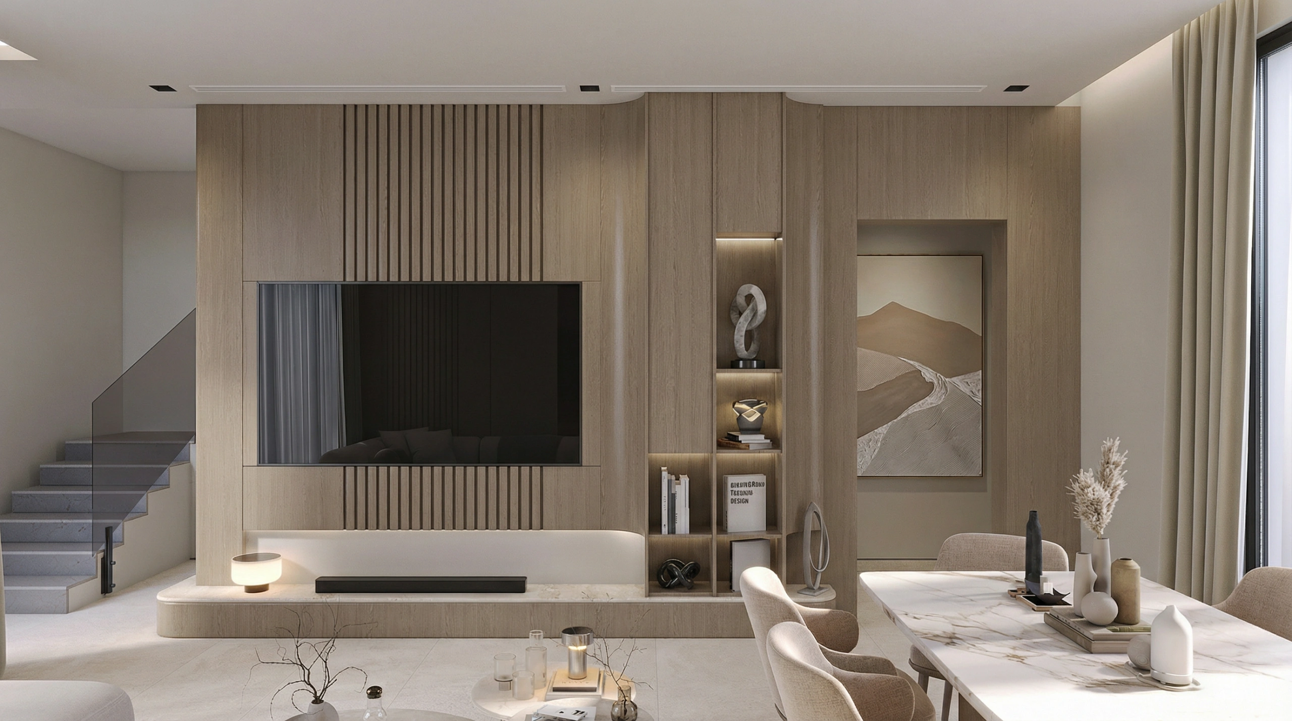 فيلا سكنية بتصميم عصري في مجمع فلل روشن سدرة بالرياض، من تنفيذ شركة وود هاوس فيت أوت